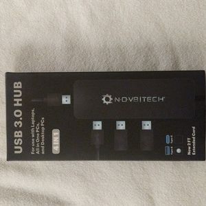 Nov8Tech 4 Port usb 3.0 Hub NEW
